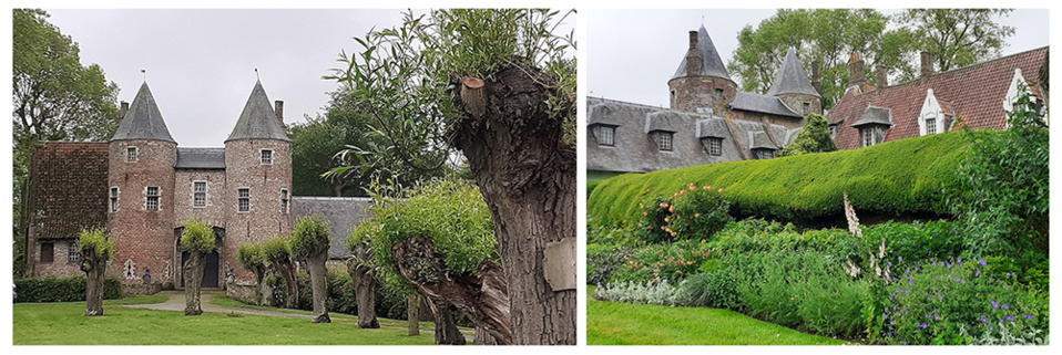 1/ Le château d'Oostkerke © Catherine Gary 2/ Jardins romantiques du château d'Oostkerke © Kasteel Oostkerke