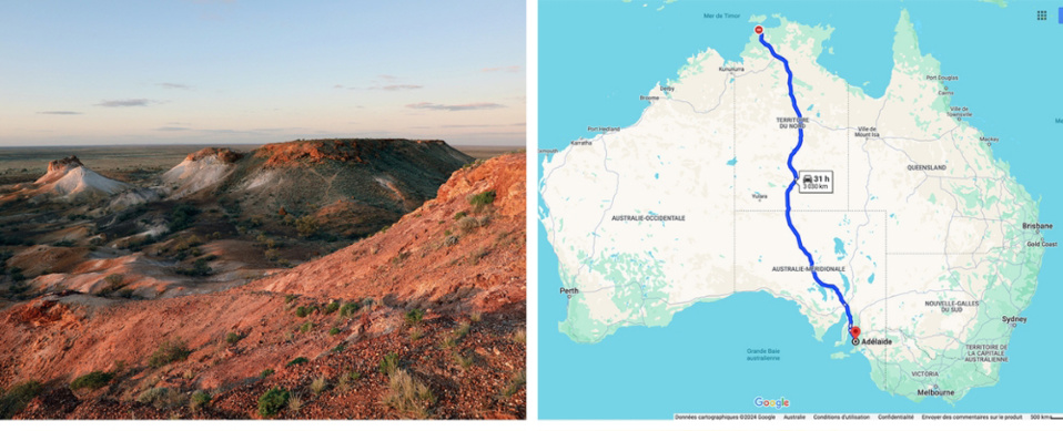 Coober Pedy est la capitale mondiale de l'opale. Un road trip de 3000 kilomètres pour aller d'Adélaïde à Darwin. @ Patrick Cros