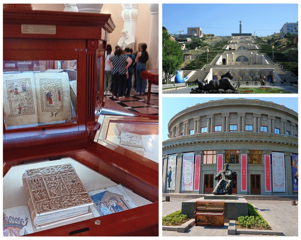 Yerevan, Matenadaran Musée des manuscrits,  cascade, opéra Place de France @ Claude Vautrin